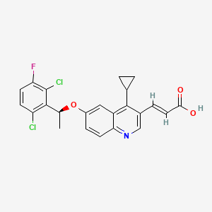 molecular formula C23H18Cl2FNO3 B12399635 MsbA-IN-1 