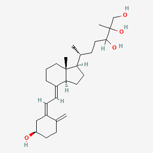 molecular formula C27H44O4 B1239965 (6R)-6-[(1R,3aS,4E,7aR)-4-[(2Z)-2-[(5R)-5-hydroxy-2-methylidenecyclohexylidene]ethylidene]-7a-methyl-2,3,3a,5,6,7-hexahydro-1H-inden-1-yl]-2-methylheptane-1,2,3-triol CAS No. 76355-23-2
