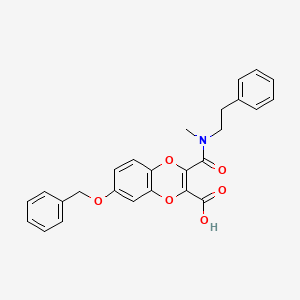 molecular formula C26H23NO6 B12399678 LTB4 antagonist 1 