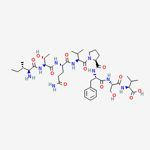 molecular formula C42H67N9O12 B12399681 H-Ile-Thr-Gln-Val-Pro-Phe-Ser-Val-OH 