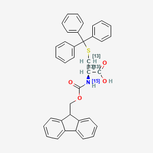 molecular formula C37H31NO4S B12399695 Fmoc-Cys(Trt)-OH-1,2,3-13C3,15N 