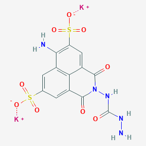 dipotassium;6-amino-2-(hydrazinecarbonylamino)-1,3-dioxobenzo[de]isoquinoline-5,8-disulfonate