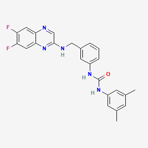 molecular formula C24H21F2N5O B12399735 Anticancer agent 32 