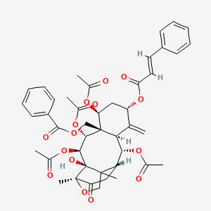 [(2R,3S,4R,5R,6S,8S,10R,11R,12R,15S)-3,4,6,11-tetraacetyloxy-2-hydroxy-1,15-dimethyl-9-methylidene-14-oxo-8-[(E)-3-phenylprop-2-enoyl]oxy-16-oxatetracyclo[10.5.0.02,15.05,10]heptadecan-5-yl]methyl benzoate