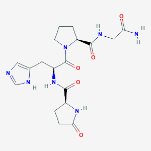 molecular formula C18H25N7O5 B12399752 pGlu-His-Pro-Gly-NH2 CAS No. 41880-59-5