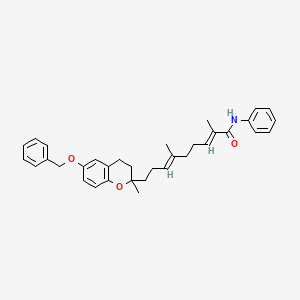 (2E,6E)-2,6-dimethyl-9-(2-methyl-6-phenylmethoxy-3,4-dihydrochromen-2-yl)-N-phenylnona-2,6-dienamide