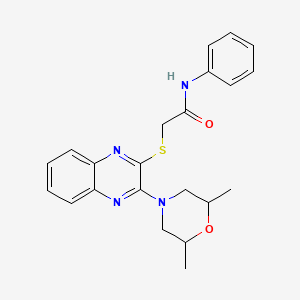 molecular formula C22H24N4O2S B1239979 2-[[3-(2,6-二甲基-4-吗啉基)-2-喹喔啉基]硫代]-N-苯基乙酰胺 
