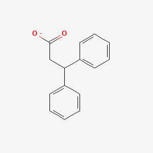 molecular formula C15H13O2- B1239988 3,3-Diphenylpropanoate 