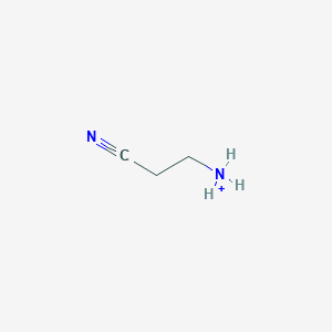 molecular formula C3H7N2+ B1239989 beta-Ammoniopropionitrile 