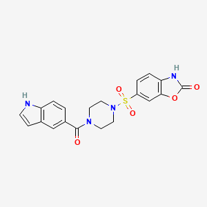 6-((4-(1H-Indole-5-carbonyl)piperazin-1-yl)sulfonyl)benzo[d]oxazol-2(3H)-one