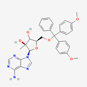 molecular formula C32H33N5O6 B12399925 (2R,3S,5R)-2-(6-aminopurin-9-yl)-5-[[bis(4-methoxyphenyl)-phenylmethoxy]methyl]-3-methyloxolane-3,4-diol 