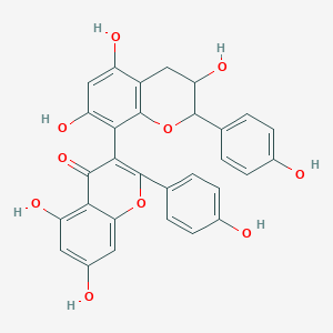 5,7-Dihydroxy-2-(4-hydroxyphenyl)-3-[3,5,7-trihydroxy-2-(4-hydroxyphenyl)chroman-8-yl]chromen-4-one