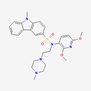 molecular formula C27H33N5O4S B12399999 Anticancer agent 60 