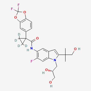 molecular formula C26H27F3N2O6 B12400018 Tezacaftor-d4 