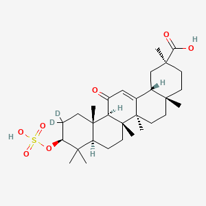 molecular formula C30H46O7S B12400039 18|A-Glycyrrhetyl-3-O-sulfate-d2 