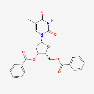 molecular formula C24H22N2O7 B12400065 [(2R,5R)-3-benzoyloxy-5-(5-methyl-2,4-dioxopyrimidin-1-yl)oxolan-2-yl]methyl benzoate 