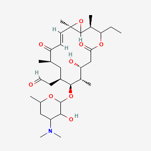 2-[(2S,7R,8S,9S,10R,12R,14E,16R)-9-[4-(dimethylamino)-3-hydroxy-6-methyloxan-2-yl]oxy-3-ethyl-7-hydroxy-2,8,12,16-tetramethyl-5,13-dioxo-4,17-dioxabicyclo[14.1.0]heptadec-14-en-10-yl]acetaldehyde
