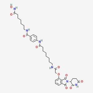 molecular formula C37H46N6O10 B12400133 PROTAC HDAC6 degrader 1 