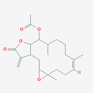 [(8Z)-5,9,13-Trimethyl-18-methylidene-17-oxo-4,16-dioxatricyclo[13.3.0.03,5]octadec-8-en-14-yl] acetate