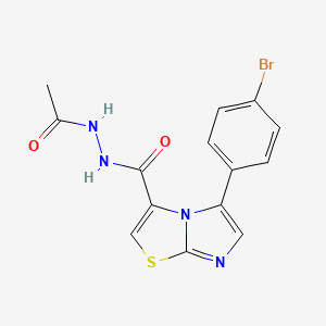 molecular formula C14H11BrN4O2S B12400204 Egfr/her2/dhfr-IN-1 