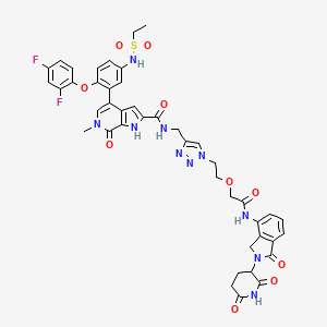 molecular formula C43H40F2N10O10S B12400227 PROTAC BRD4 Degrader-6 