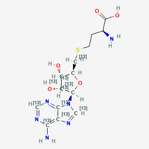 (2S)-2-amino-4-[[(2S,3S,4R,5R)-5-(6-aminopurin-9-yl)-3,4-dihydroxy(2,3,4,5-13C4)oxolan-2-yl](113C)methylsulfanyl]butanoic acid