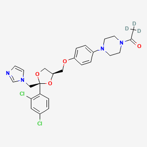 molecular formula C26H28Cl2N4O4 B12400292 (-)-Ketoconazole-d3 