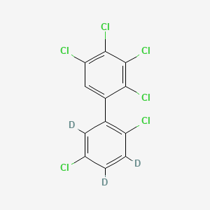 molecular formula C12H4Cl6 B12400302 2,2',3,4,5,5'-Hexachlorobiphenyl-3',4',6'-d3 