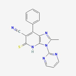 molecular formula C18H12N6S B12400349 Antibacterial agent 111 