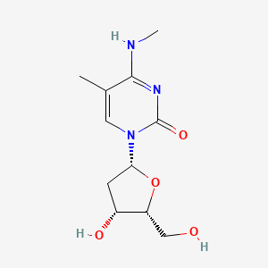 molecular formula C11H17N3O4 B12400362 1-[(2R,4R,5R)-4-hydroxy-5-(hydroxymethyl)oxolan-2-yl]-5-methyl-4-(methylamino)pyrimidin-2-one 