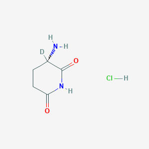 molecular formula C5H9ClN2O2 B12400363 (S)-3-Aminopiperidine-2,6-dione-d1 hydrochloride 