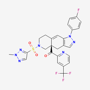 molecular formula C26H21F4N7O3S B12400379 Nenocorilant CAS No. 1496509-78-4