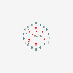 molecular formula H18MoO6+9 B1240038 hexaaquamolybdenum(III) 