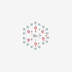 molecular formula H18MoO6+9 B1240038 六水合钼(III) 