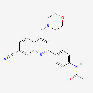 molecular formula C23H22N4O2 B12400417 N-(4-{7-cyano-4-[(morpholin-4-yl)methyl]quinolin-2-yl}phenyl)acetamide 