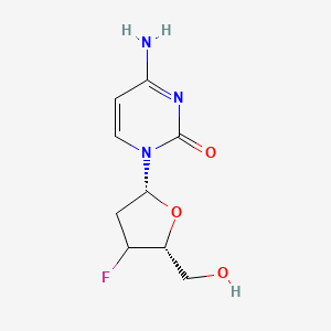 molecular formula C9H12FN3O3 B12400424 4-amino-1-[(2R,5R)-4-fluoro-5-(hydroxymethyl)oxolan-2-yl]pyrimidin-2-one 