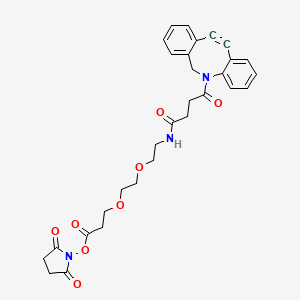 molecular formula C30H31N3O8 B12400434 DBCO-PEG2-NHS ester 