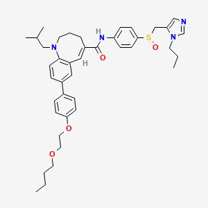(5E)-8-[4-(2-butoxyethoxy)phenyl]-1-(2-methylpropyl)-N-[4-[(3-propylimidazol-4-yl)methylsulfinyl]phenyl]-3,4-dihydro-2H-1-benzazocine-5-carboxamide
