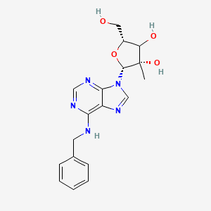 molecular formula C18H21N5O4 B12400500 (2R,3S,5R)-2-[6-(benzylamino)purin-9-yl]-5-(hydroxymethyl)-3-methyloxolane-3,4-diol 