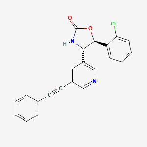 (4S,5S)-5-(2-chlorophenyl)-4-[5-(2-phenylethynyl)pyridin-3-yl]-1,3-oxazolidin-2-one