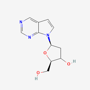 molecular formula C11H13N3O3 B12400557 7-(2-Deoxy-|A-D-erythro-pentofuranosyl)-7H-pyrrolo[2,3-d]pyrimidine 