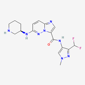 molecular formula C17H20F2N8O B12400580 Irak4-IN-17 