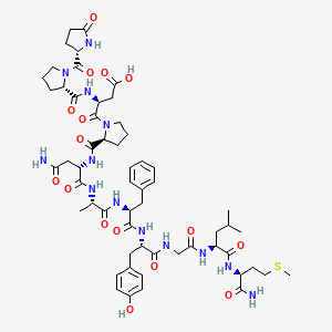 molecular formula C57H79N13O16S B12400591 H-Pyr-Pro-Asp-Pro-Asn-Ala-Phe-Tyr-Gly-Leu-Met-NH2 