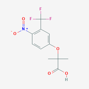B124006 2-Methyl-2-(4-nitro-3-(trifluoromethyl)phenoxy)propanoic Acid CAS No. 62100-47-4