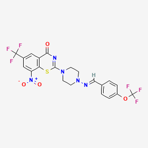 molecular formula C21H15F6N5O4S B12400607 Antimycobacterial agent-3 