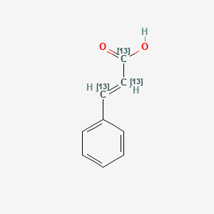 molecular formula C9H8O2 B12400652 (E)-3-phenyl(1,2,3-13C3)prop-2-enoic acid 