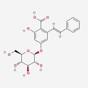 5-(beta-D-Glucosyloxy)-3-hydroxy-trans-stilbene-2-carboxylic acid