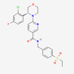 molecular formula C25H25ClFN3O4S B12400668 ROR|At modulator 3 