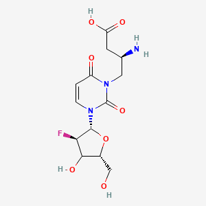 (3R)-3-amino-4-[3-[(2R,3R,5R)-3-fluoro-4-hydroxy-5-(hydroxymethyl)oxolan-2-yl]-2,6-dioxopyrimidin-1-yl]butanoic acid