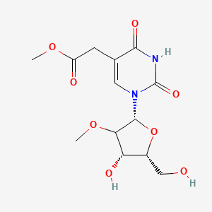 molecular formula C13H18N2O8 B12400706 methyl 2-[1-[(2R,4S,5R)-4-hydroxy-5-(hydroxymethyl)-3-methoxyoxolan-2-yl]-2,4-dioxopyrimidin-5-yl]acetate 